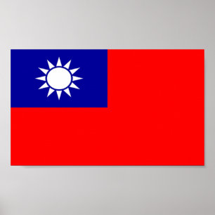 Vlag van Taiwan Poster