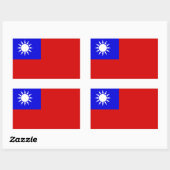 Vlag van Taiwan Rechthoekige Sticker (Vel)