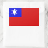 Vlag van Taiwan Rechthoekige Sticker (Tas)