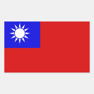 Vlag van Taiwan Rechthoekige Sticker