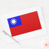 Vlag van Taiwan Rechthoekige Sticker (Envelop)