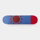 Vlag van Taiwan Red Sun Skateboard (Horizontaal)