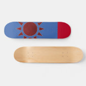 Vlag van Taiwan Red Sun Skateboard (Horizontaal)
