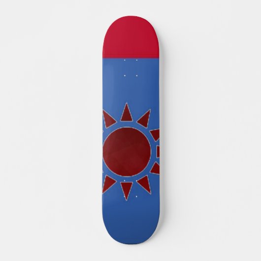 Vlag van Taiwan Red Sun Skateboard (Voorkant)