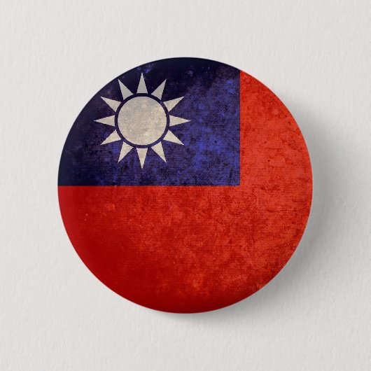 Vlag van Taiwan Ronde Button 5,7 Cm (Voorkant)