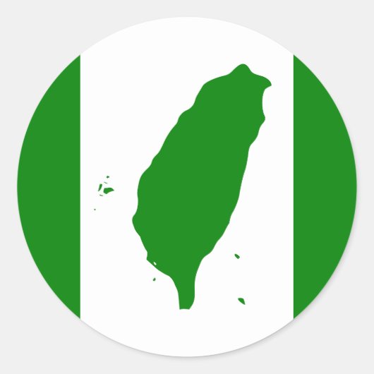 Vlag van Taiwan Ronde Sticker (Voorkant)