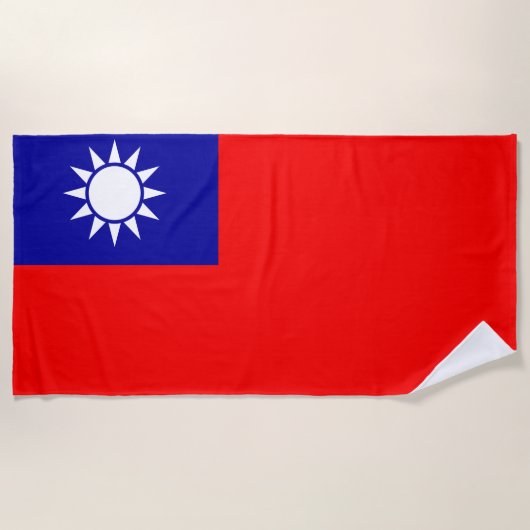 Vlag van Taiwan Strandlaken (Voorkant)