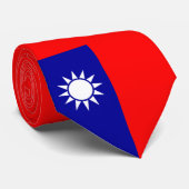 Vlag van Taiwan Stropdas (Opgerold)
