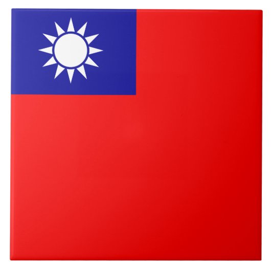 Vlag van Taiwan Tegeltje (Voorkant)