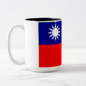 Vlag van Taiwan Tweekleurige Koffiemok (Links)
