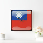 Vlag van Taiwan Vierkante Klok (Huis)