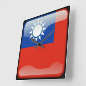 Vlag van Taiwan Vierkante Klok (Hoek)