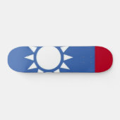 Vlag van Taiwan White Sun Skateboard (Horizontaal)