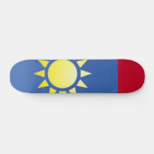 Vlag van Taiwan Yellow Sun Skateboard (Horizontaal)