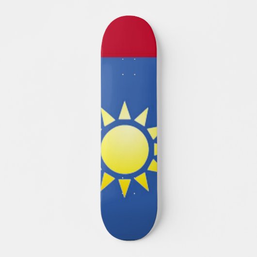 Vlag van Taiwan Yellow Sun Skateboard (Voorkant)