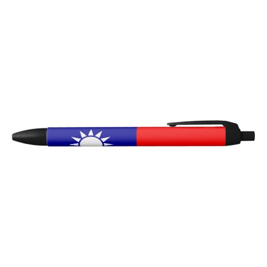 Vlag van Taiwan Zwarte Inkt Pen (Bovenkant)