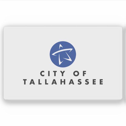 Vlag van Tallahassee, Florida, VS Sticker (Voorkant)