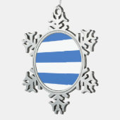 Vlag van Tallinn, Estland Tin Sneeuwvlok Ornament (Rechts)