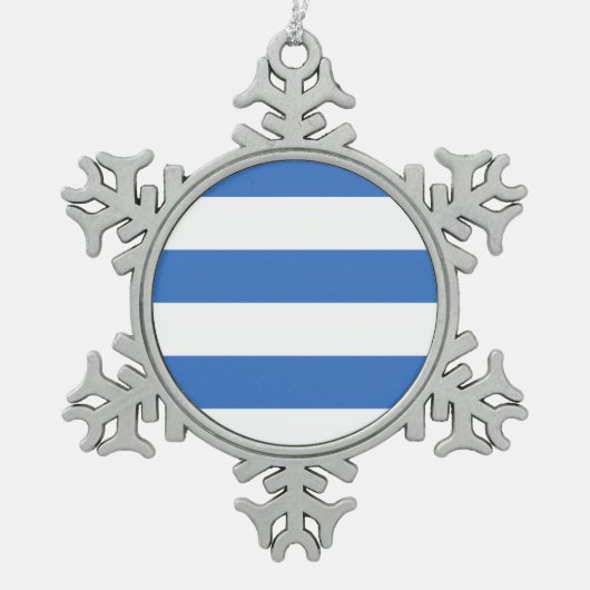 Vlag van Tallinn, Estland Tin Sneeuwvlok Ornament (Voorkant)