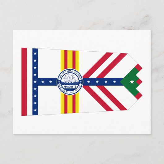 Vlag van Tampa, Florida Briefkaart (Voorkant)