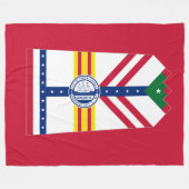Vlag van Tampa, Florida Fleece Blanket Deken (Voorkant (Horizontaal))