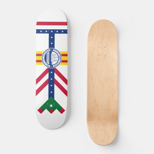 Vlag van Tampa, Florida Persoonlijk Skateboard (Voorkant)