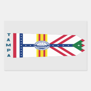 Vlag van Tampa, Florida Rechthoekige Sticker