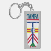 Vlag van Tampa, Florida Sleutelhanger (Voorkant Links)