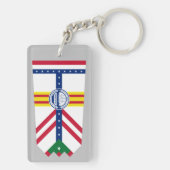 Vlag van Tampa, Florida Sleutelhanger (achterkant)