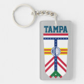 Vlag van Tampa, Florida Sleutelhanger (Voorkant)