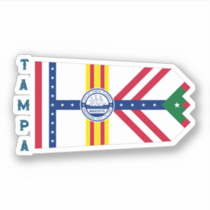 Vlag van Tampa, Florida Sticker