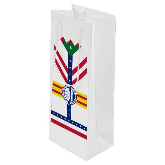Vlag van Tampa, Florida Wine Gift Bag Wijn Cadeautas (Voorkant Gekanteld)