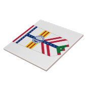 vlag van Tampa Tegeltje (Zijkant)