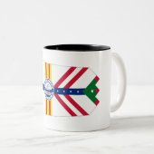 vlag van Tampa Tweekleurige Koffiemok (Voorkant rechts)