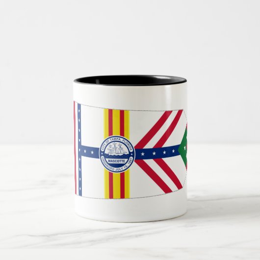 vlag van Tampa Tweekleurige Koffiemok (Center)