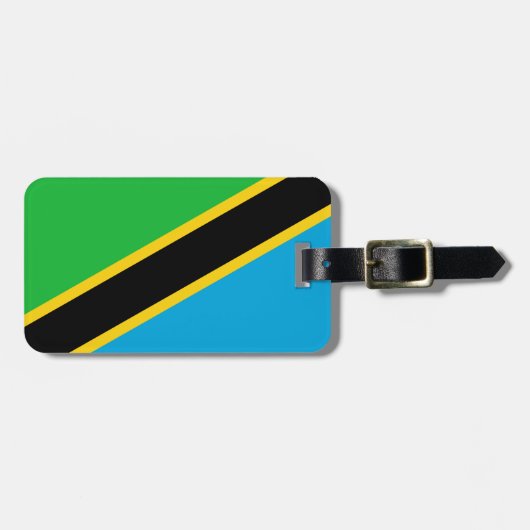 Vlag van Tanzania Bagagelabel (Voorkant horizontaal)
