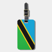 Vlag van Tanzania Bagagelabel (Voorkant verticaal)