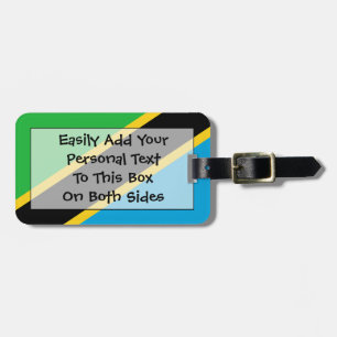 Vlag van Tanzania Easy ID Personal Bagagelabel