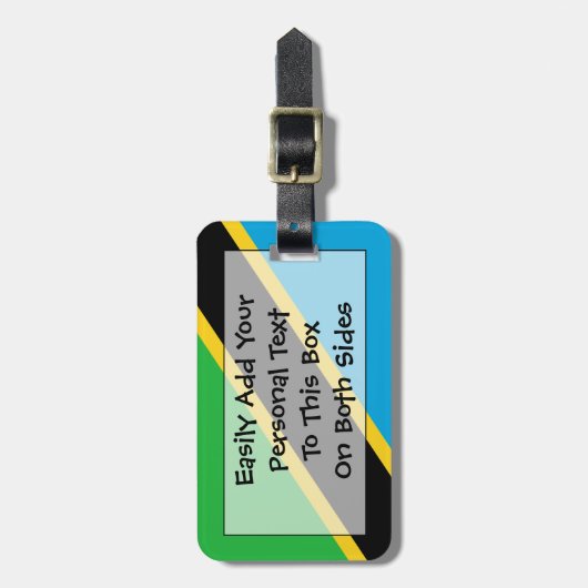 Vlag van Tanzania Easy ID Personal Bagagelabel