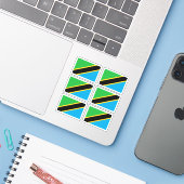 Vlag van Tanzania - een collectie Sticker (Laptop met iPhone)