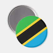 Vlag van Tanzania Magneet (Voorkant / Achterkant)