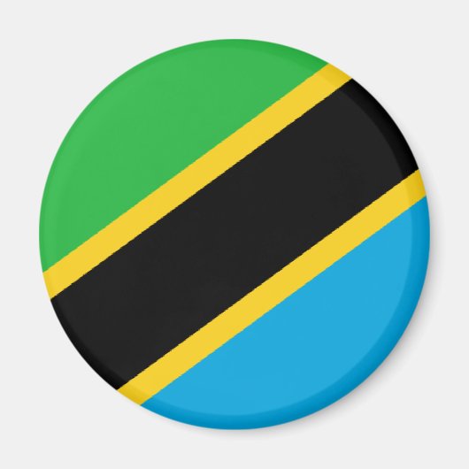 Vlag van Tanzania Magneet (Voorkant)