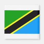 Vlag van Tanzania Magneet (Voorkant)