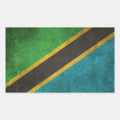  vlag van Tanzania Rechthoekige Sticker (Voorkant)