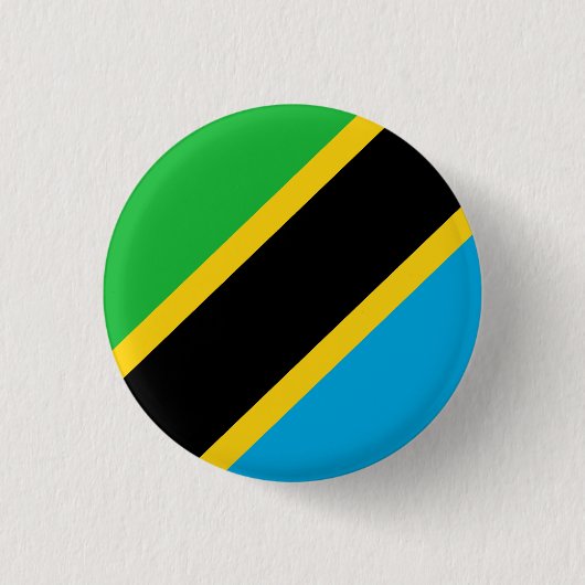 Vlag van Tanzania Ronde Button 3,2 Cm (Voorkant)
