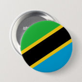 Vlag van Tanzania Ronde Button 7,6 Cm (Voorkant /achterkant)