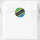 Vlag van Tanzania Ronde Sticker (Tas)