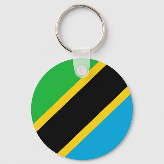 Vlag van Tanzania Sleutelhanger (Voorkant)