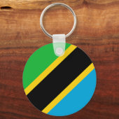 Vlag van Tanzania Sleutelhanger (Voorkant)