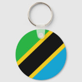 Vlag van Tanzania Sleutelhanger (Achterkant)